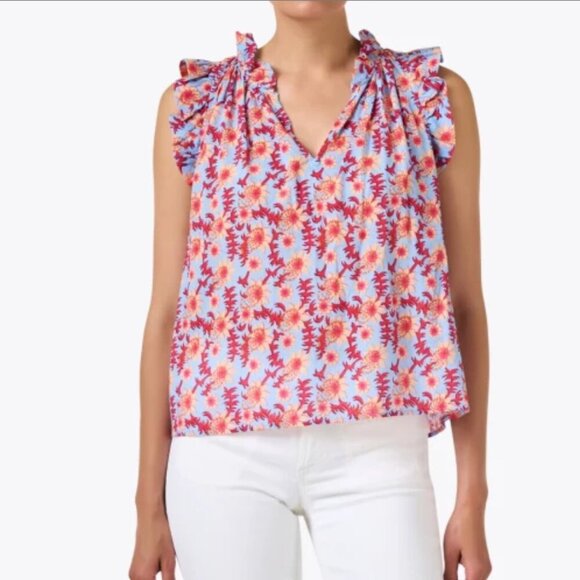 Xirena Bex Floral Ruffle Sleeve Top - Picture 6 of 6